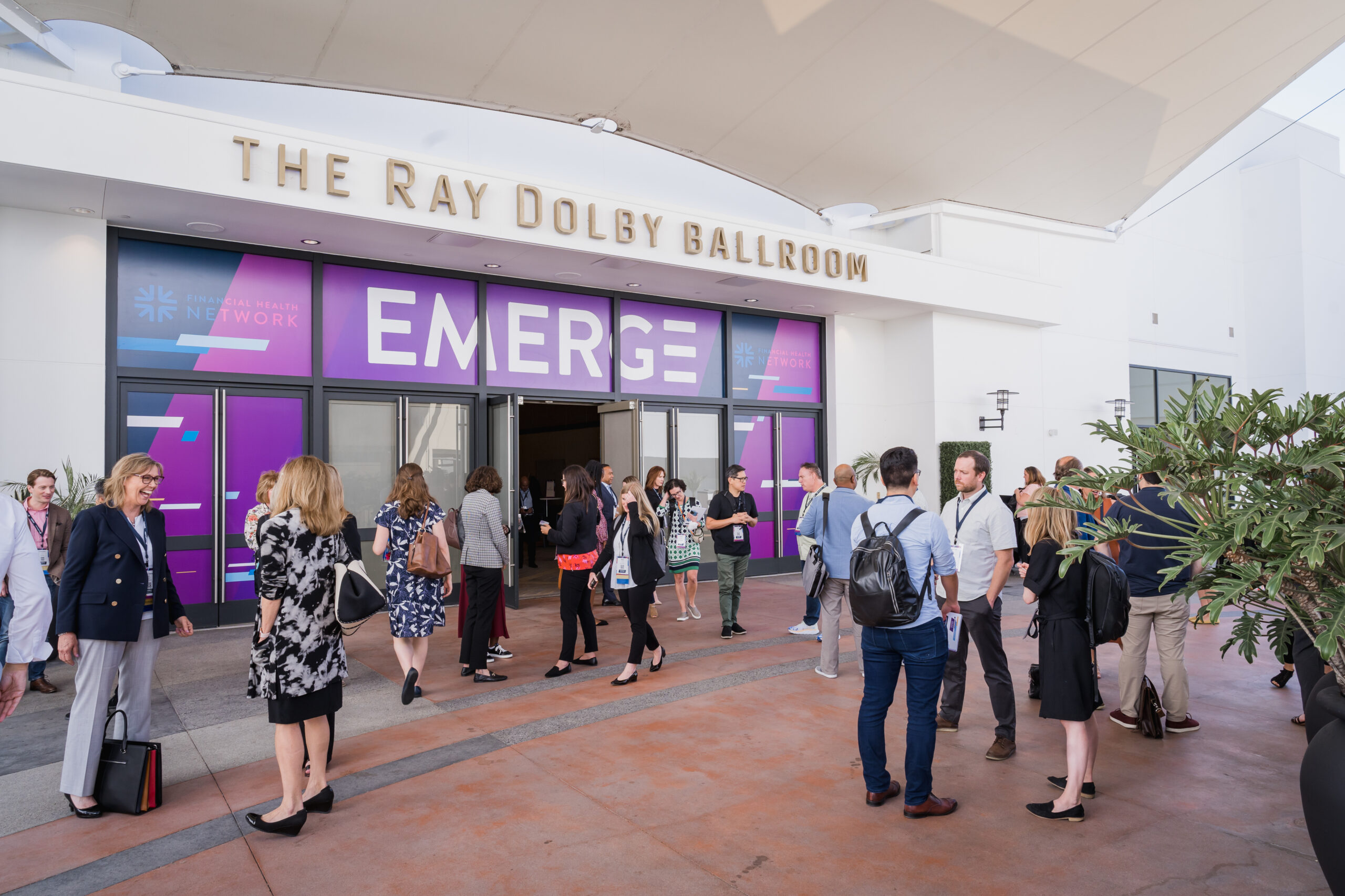 attendees enter EMERGE